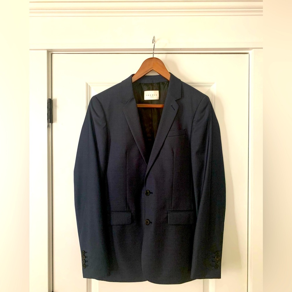 Sandro sport coat / navy blue / size 46